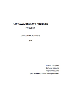 Okładka raportu naprawa polskiej oświaty